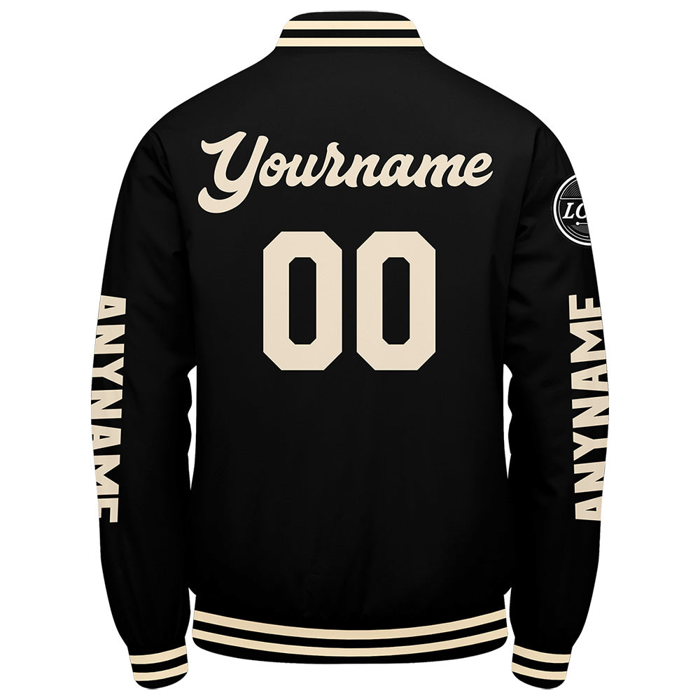 Custom Black Cream Varsity Jackets for Men Women Youth Personalized Letterman Jackets