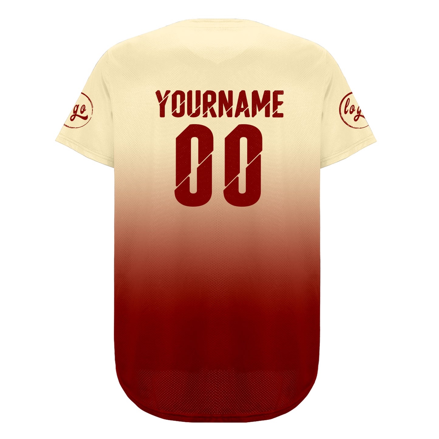 Custom White Red Baseball Jersey Personalized Gradient Team Uniforms Shirt with Name Number