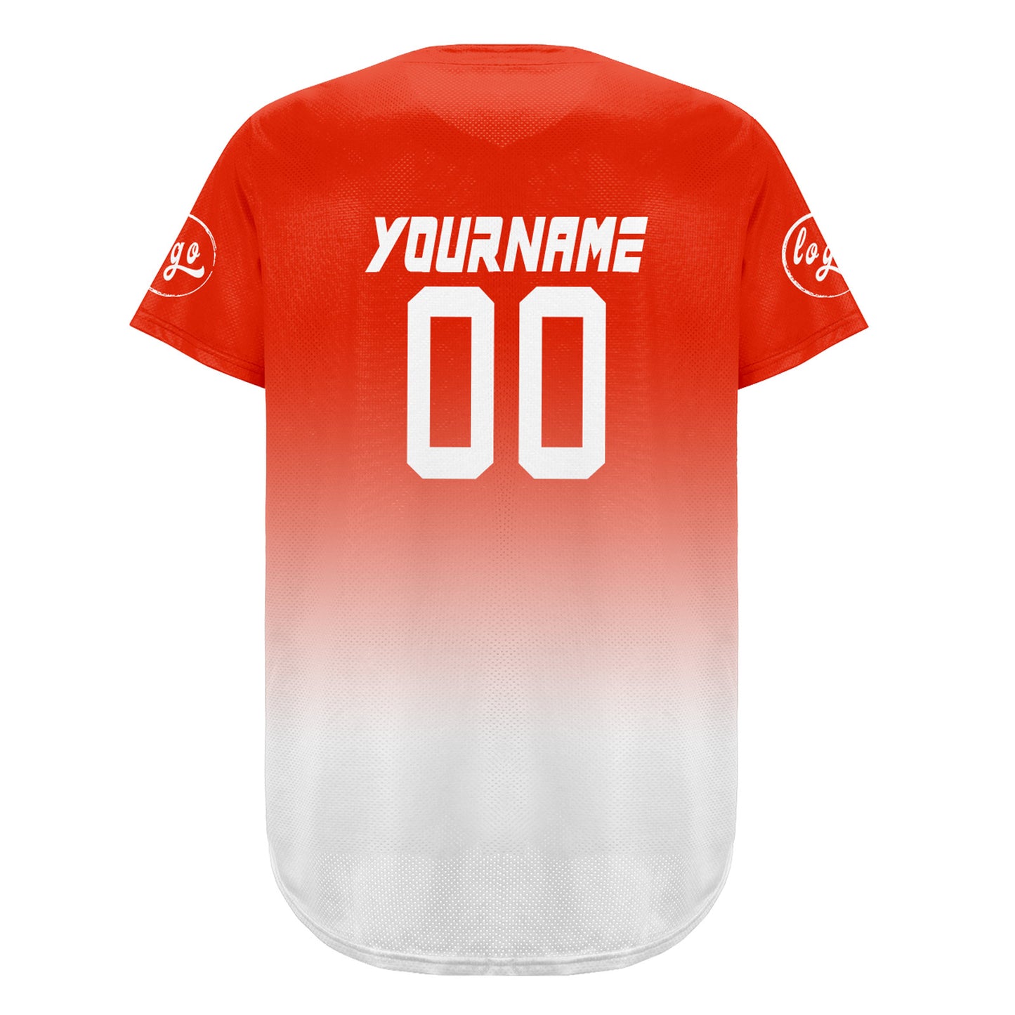 Custom Bright Red White Baseball Jersey Personalized Gradient Team Uniforms Shirt with Name Number