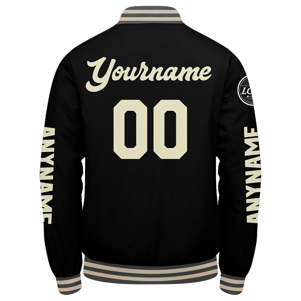 Custom Grey Black Cream Varsity Jackets for Men Women Youth Personalized Letterman Jackets