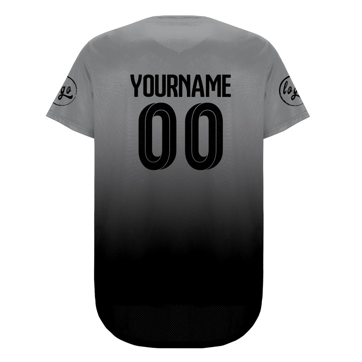 Custom Gray Black Baseball Jersey Personalized Gradient Team Uniforms Shirt with Name Number