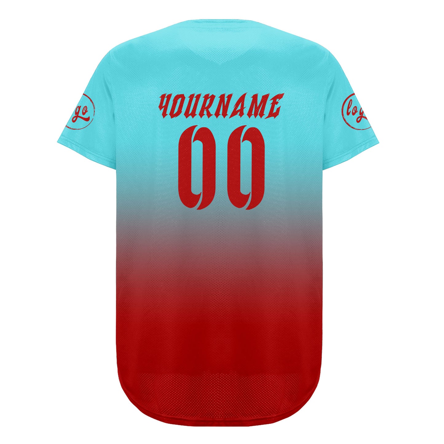 Custom Blue Red Baseball Jersey Personalized Gradient Team Uniforms Shirt with Name Number