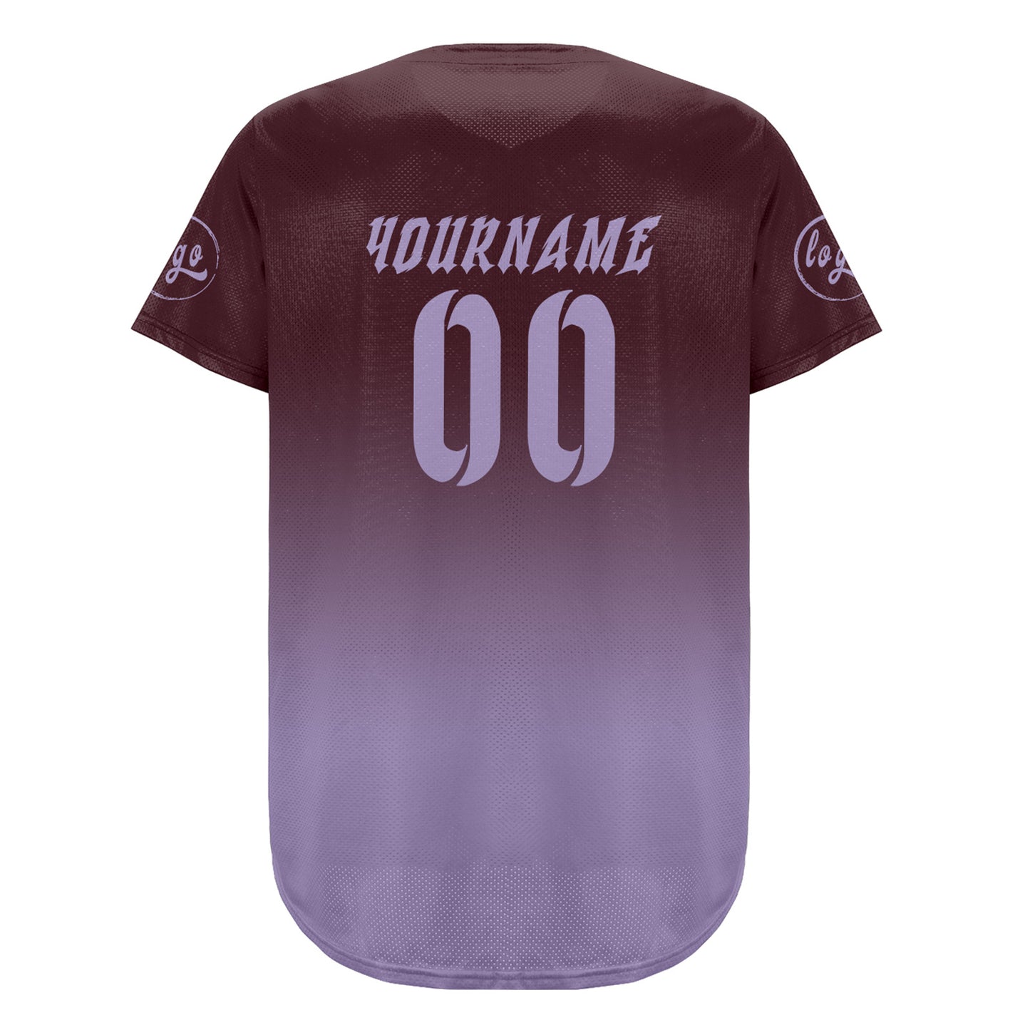 Custom Brown Purple Baseball Jersey Personalized Gradient Team Uniforms Shirt with Name Number