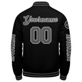 Custom Black Grey Varsity Jackets for Men Women Youth Personalized Letterman Jackets