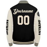 Custom Black Cream Varsity Jackets for Men Women Youth Personalized Letterman Jackets
