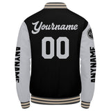 Custom Grey Black Cream Varsity Jackets for Men Women Youth Personalized Letterman Jackets
