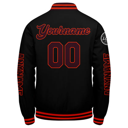 Custom Marroon Black Orange Varsity Jackets for Men Women Youth Personalized Letterman Jackets