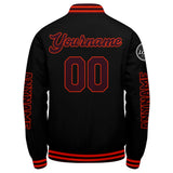 Custom Marroon Black Orange Varsity Jackets for Men Women Youth Personalized Letterman Jackets