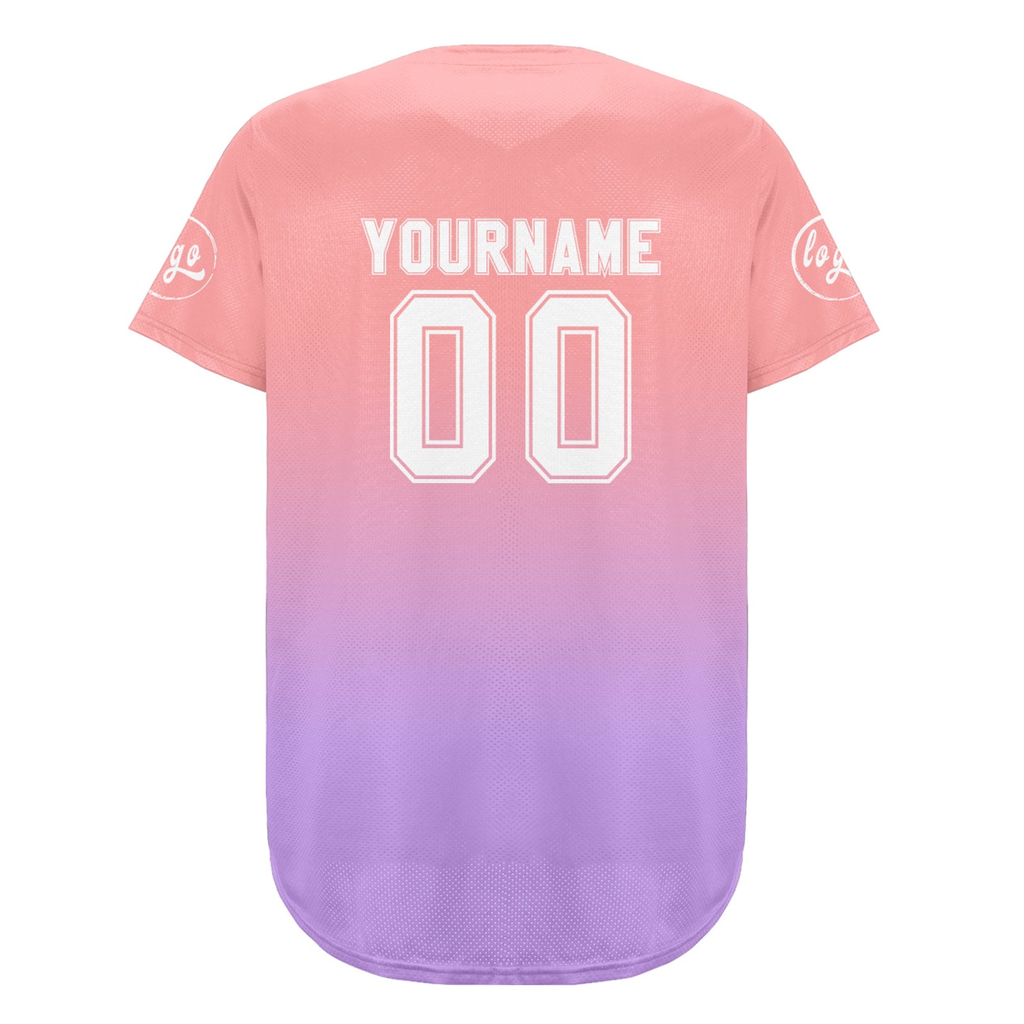 Custom Pink Light Purple Baseball Jersey Personalized Gradient Team Uniforms Shirt with Name Number