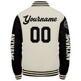 Custom Black Cream Varsity Jackets for Men Women Youth Personalized Letterman Jackets