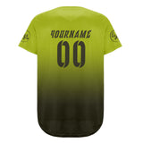 Custom Green Dark Green Baseball Jersey Personalized Gradient Team Uniforms Shirt with Name Number