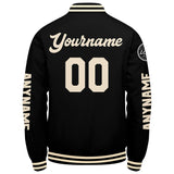 Custom Black Cream Varsity Jackets for Men Women Youth Personalized Letterman Jackets