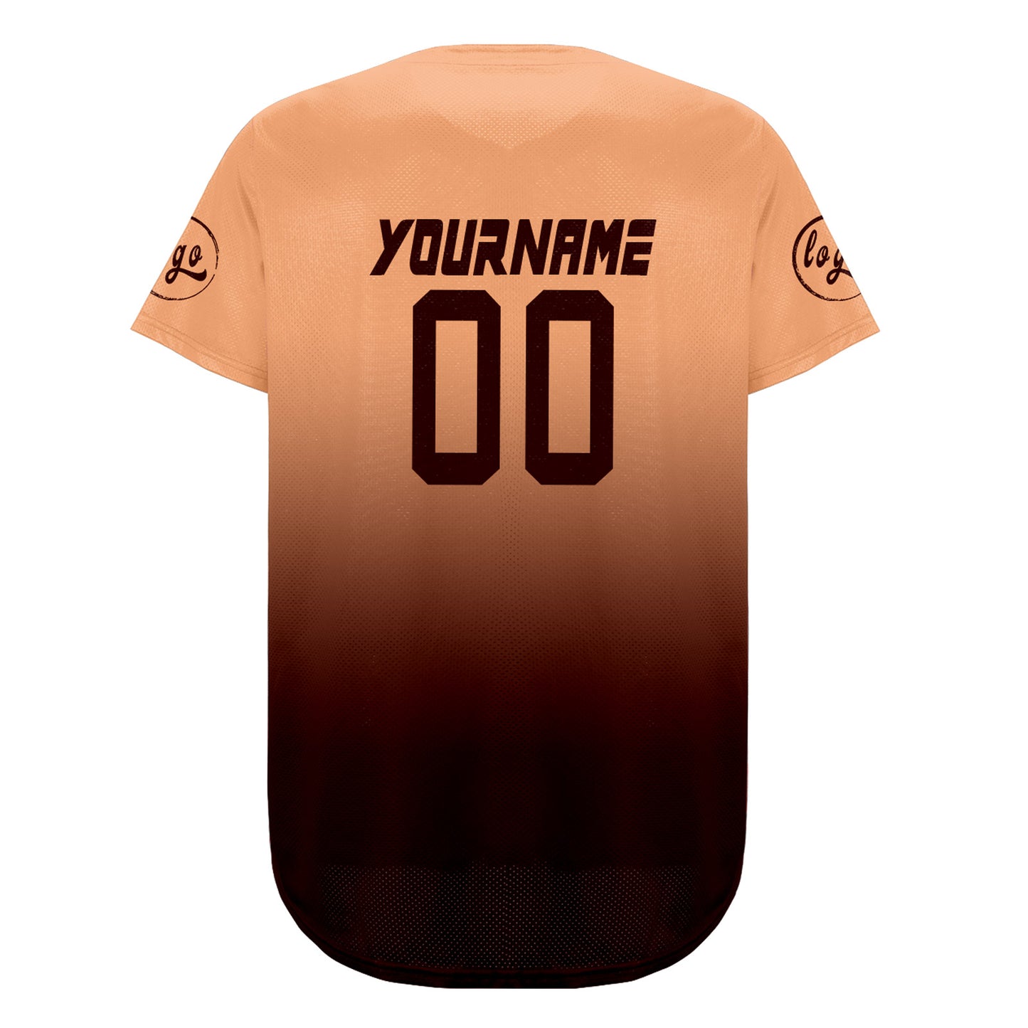 Custom Light Brown Brown Baseball Jersey Personalized Gradient Team Uniforms Shirt with Name Number