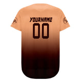 Custom Light Brown Brown Baseball Jersey Personalized Gradient Team Uniforms Shirt with Name Number