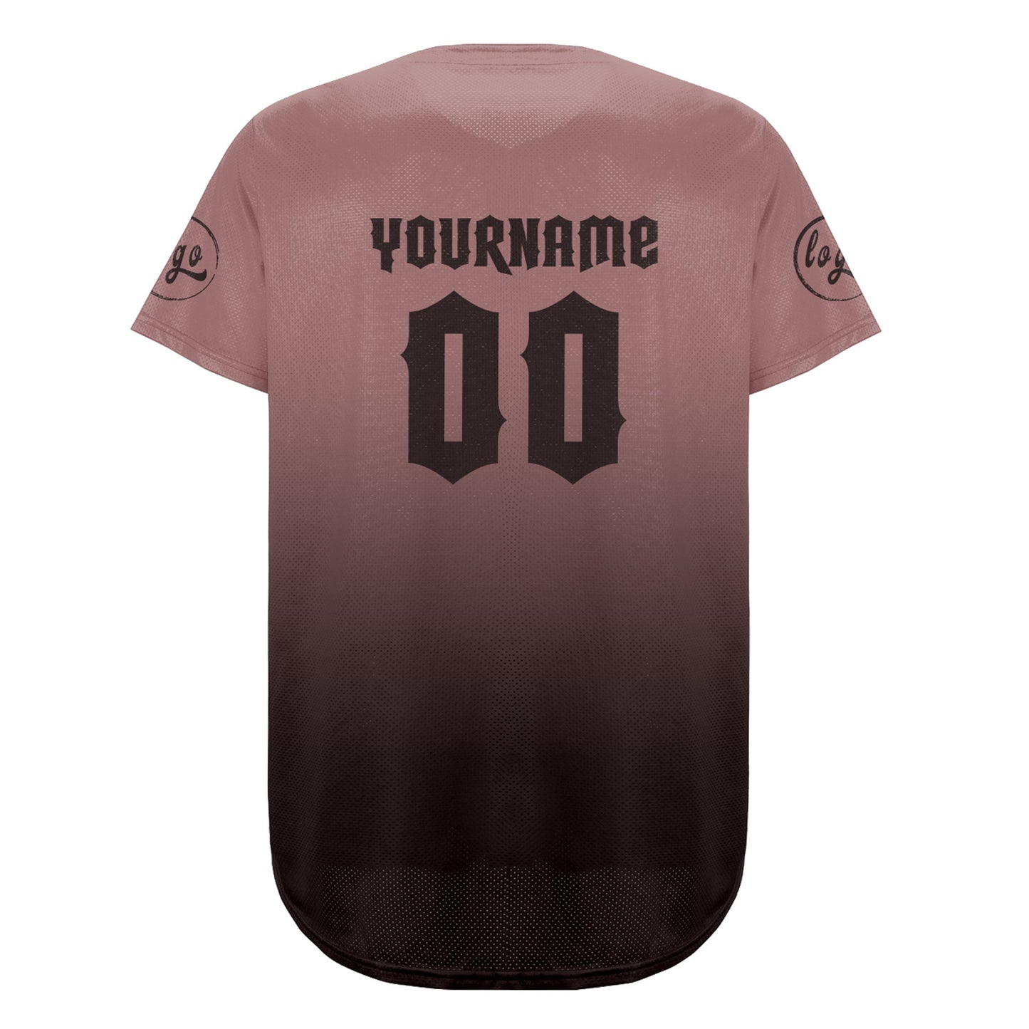 Custom Light Brown Dark Brown Baseball Jersey Personalized Gradient Team Uniforms Shirt with Name Number