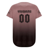 Custom Light Brown Dark Brown Baseball Jersey Personalized Gradient Team Uniforms Shirt with Name Number