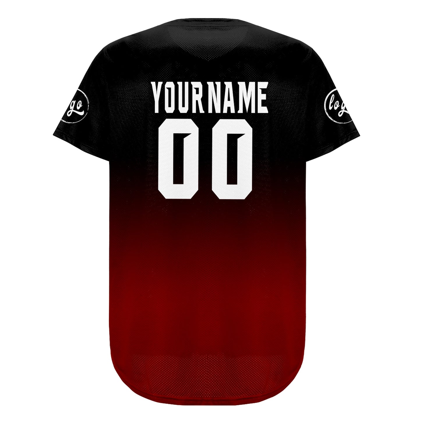 Custom Black Red Baseball Jersey Personalized Gradient Team Uniforms Shirt with Name Number
