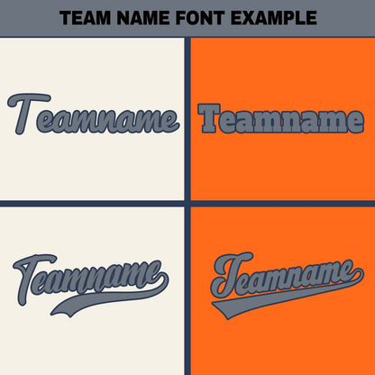 Custom Orange Off White Hip Hop Baseball Jersey Stitched Printed - Personalized Name Number Shirts #BB-0919-0081
