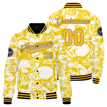 Custom  yellow Varsity Jacket for Men Women and Youth with Personalized Letterman Jacket