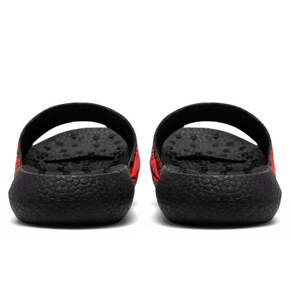 Customized Basketball Slippers With Added Patterns, Name Number Logo