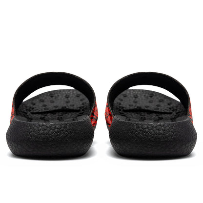 Customized Basketball Slippers With Added Patterns, Name Number Logo