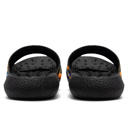 Customized Basketball Slippers With Added Patterns, Name Number Logo