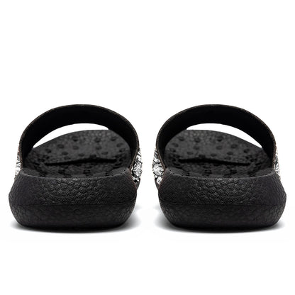 Customized Basketball Slippers With Added Patterns, Name Number Logo
