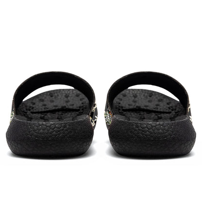 Customized Basketball Slippers With Added Patterns, Name Number Logo