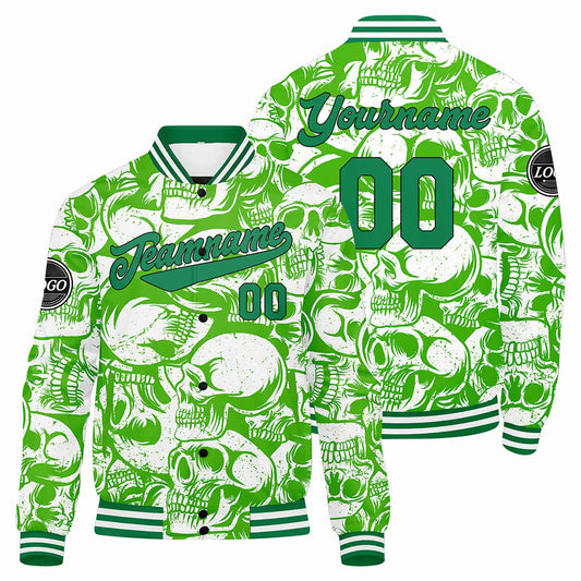 Custom green Varsity Jacket for Men Women and Youth with Personalized Letterman Jacket