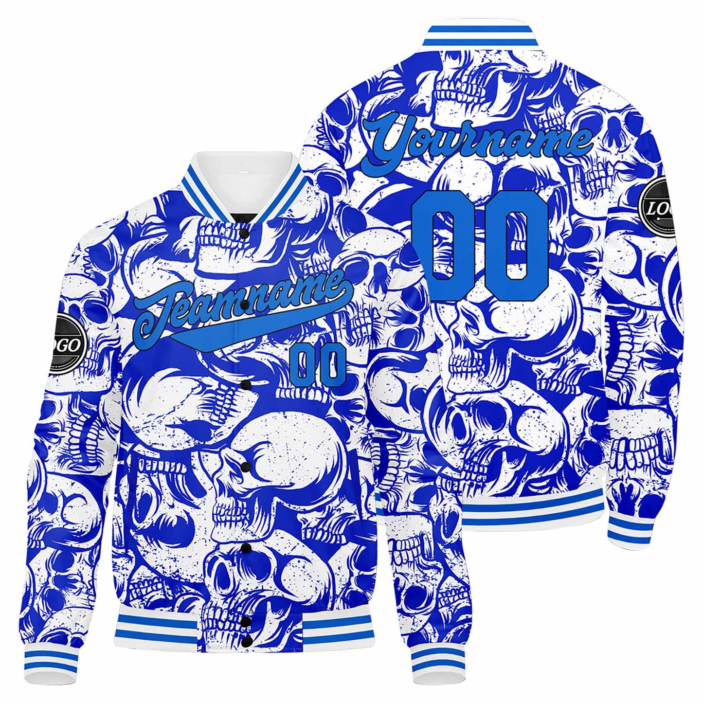 Custom dark blue Varsity Jacket for Men Women and Youth with Personalized Letterman Jacket