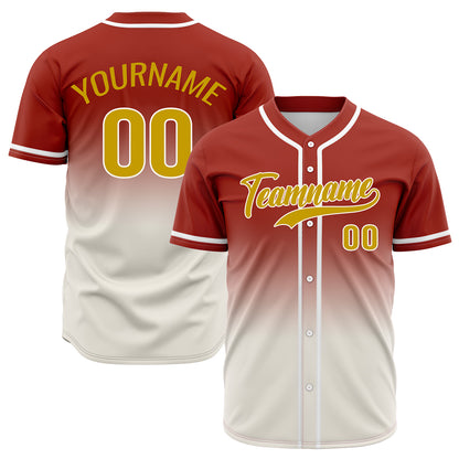 Custom Red Off White Hip Hop Baseball Jersey Stitched Printed - Personalized Name Number Shirts #BB-0919-0090