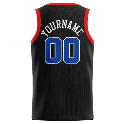 Custom Stitched Basketball Jersey for Men, Women And Kids Black-Royal-Red-White