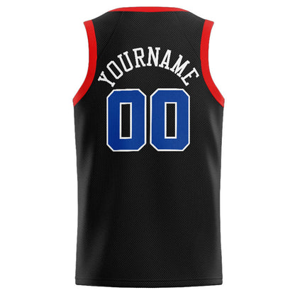 Custom Stitched Basketball Jersey for Men, Women And Kids Black-Royal-Red-White