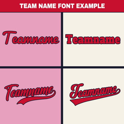 Custom Pink Off White Hip Hop Baseball Jersey Stitched Printed - Personalized Name Number Shirts #BB-0919-0085