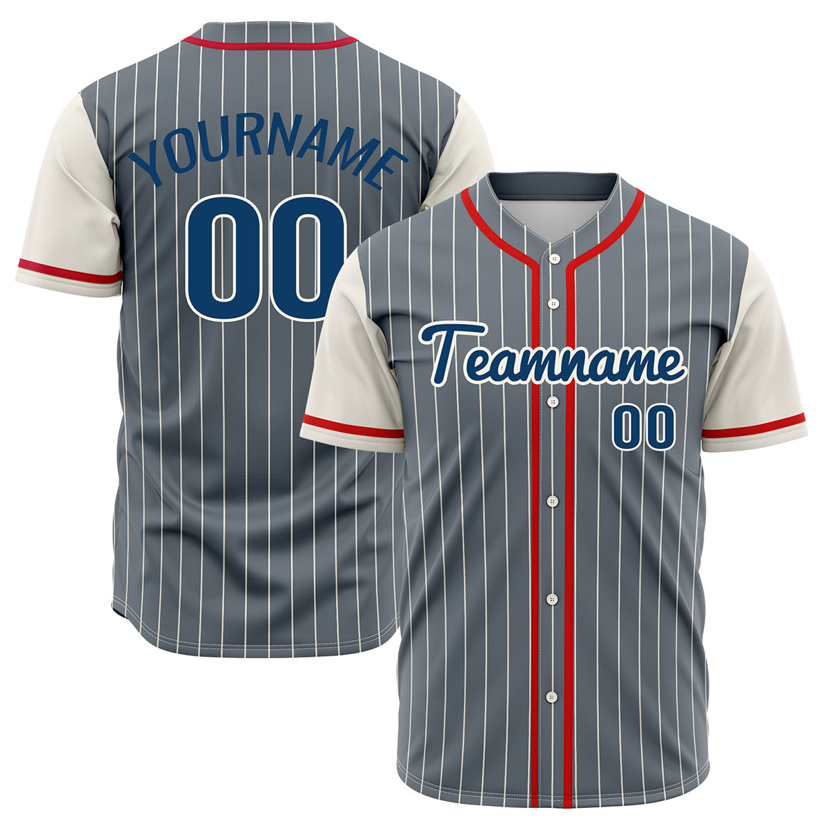 Custom Gray Off White Hip Hop Baseball Jersey Stitched Printed - Personalized Name Number Shirts #BB-0919-0060