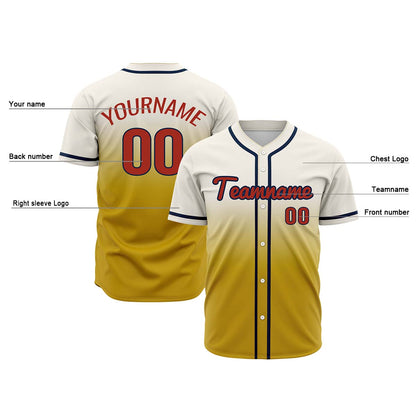 Custom Yellow Off White Hip Hop Baseball Jersey Stitched Printed - Personalized Name Number Shirts #BB-0919-0096