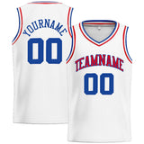 Custom Stitched Basketball Jersey for Men, Women And Kids White-Royal-Red