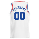 Custom Stitched Basketball Jersey for Men, Women And Kids White-Royal-Red
