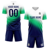 Custom Soccer Uniform Jersey Kids Adults Personalized Set Jersey Navy&Green&White