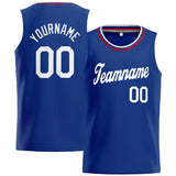 Custom Stitched Basketball Jersey for Men, Women And Kids Royal-White-Red