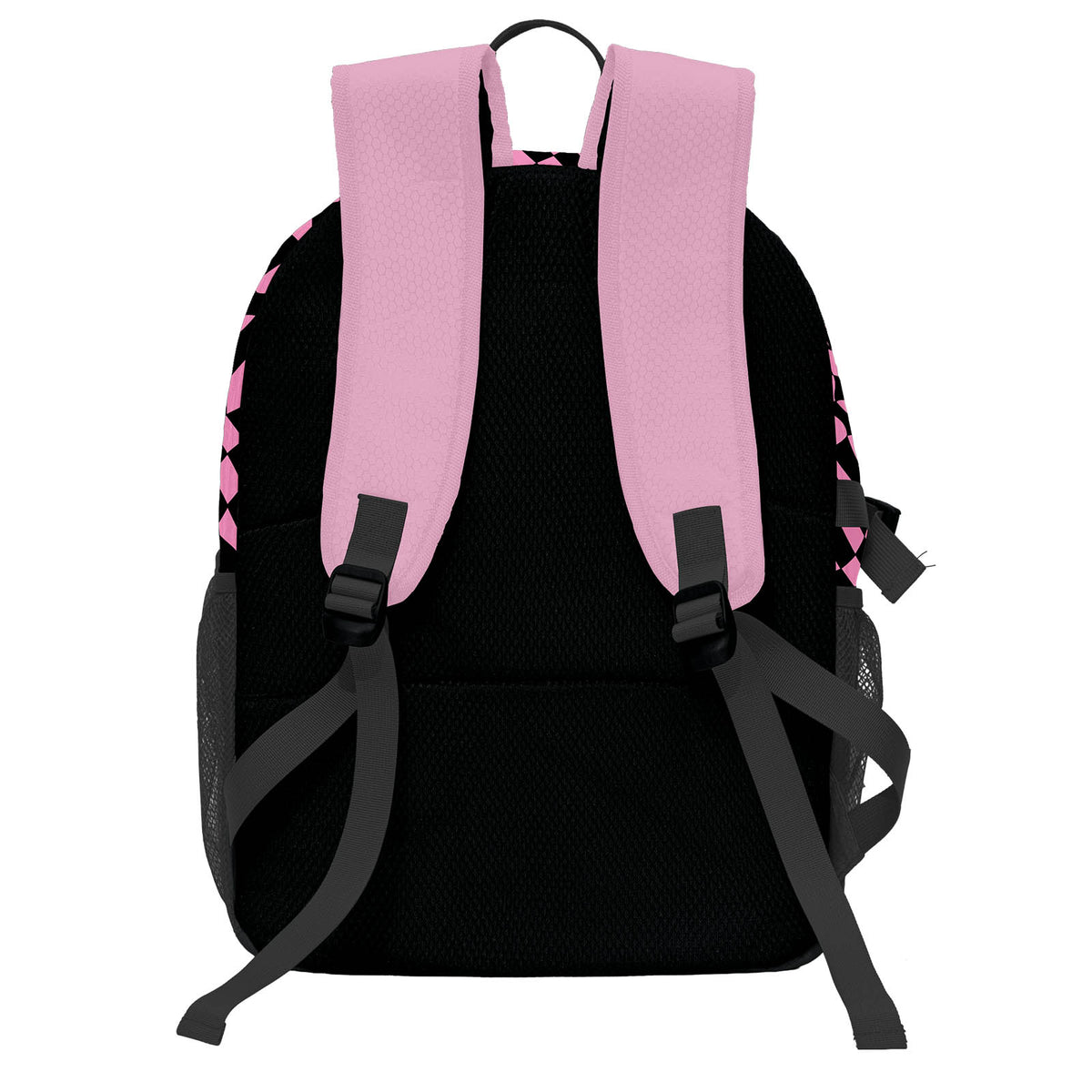 Custom Pink Black Basketball Soccer Backpack Personalized Player Names Numbers Team Logo #BB-0919-0027