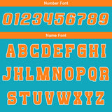 Custom Cyan Orange Reversible Basketball Suit for Adults and Kids Personalized Jersey