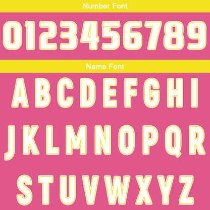 Custom Pink Yellow Reversible Basketball Suit for Adults and Kids Personalized Jersey