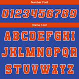 Custom Blue Orange Reversible Basketball Suit for Adults and Kids Personalized Jersey