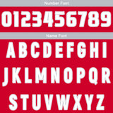 Custom Red Grey Reversible Basketball Suit for Adults and Kids Personalized Jersey