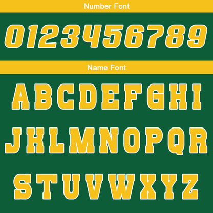 Custom Green Yellow Reversible Basketball Suit for Adults and Kids Personalized Jersey