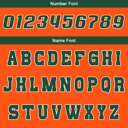 Custom Orange Green Reversible Basketball Suit for Adults and Kids Personalized Jersey
