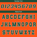 Custom Orange Green Reversible Basketball Suit for Adults and Kids Personalized Jersey