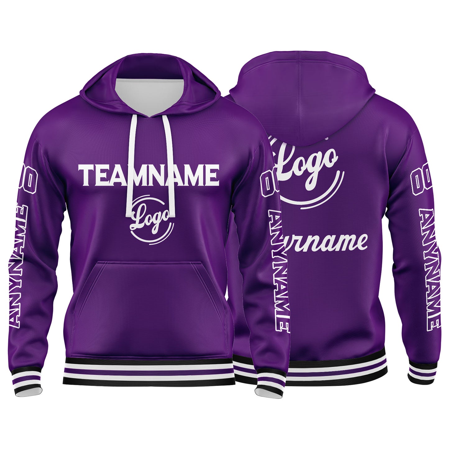 Custom Purple Sweatshirt Hoodie For Men Women Girl Boy Print Your Logo Name Number