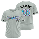 Custom Gray Baseball Jersey Stitched Design Personalized Hip Hop Baseball Shirts